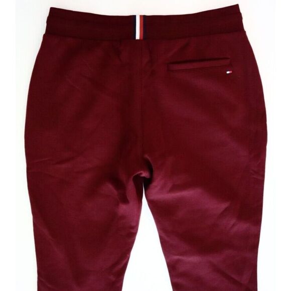 Tommy Hilfiger MW28208 500 Men's Sz L Maroon "TH" Monogram Logo Sweatpants $129 - Picture 5 of 7
